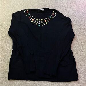 ANDEAWY Crystal Embellished Sweater, Size XL